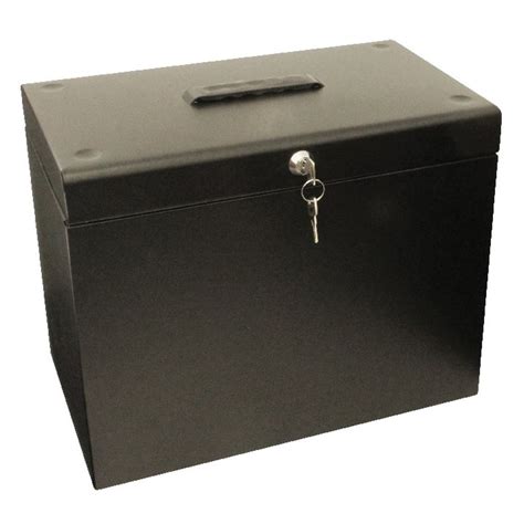 black metal box with lock|lockable metal boxes medium.